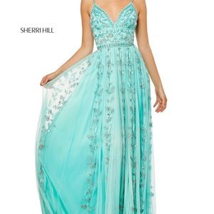 Sherri Hill Blue Dress 52461